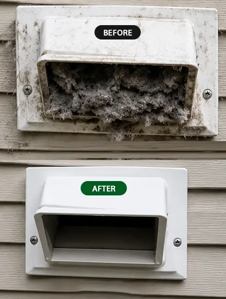 Residential dryer vent cleaning technician